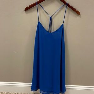 TOPSHOP Blue Strappy Mini Dress